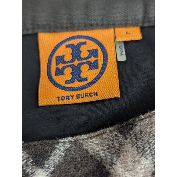 Tory Burch Skirt Womens L Plaid Wool Brown & Black Preppy Office - Picture 12 of 13